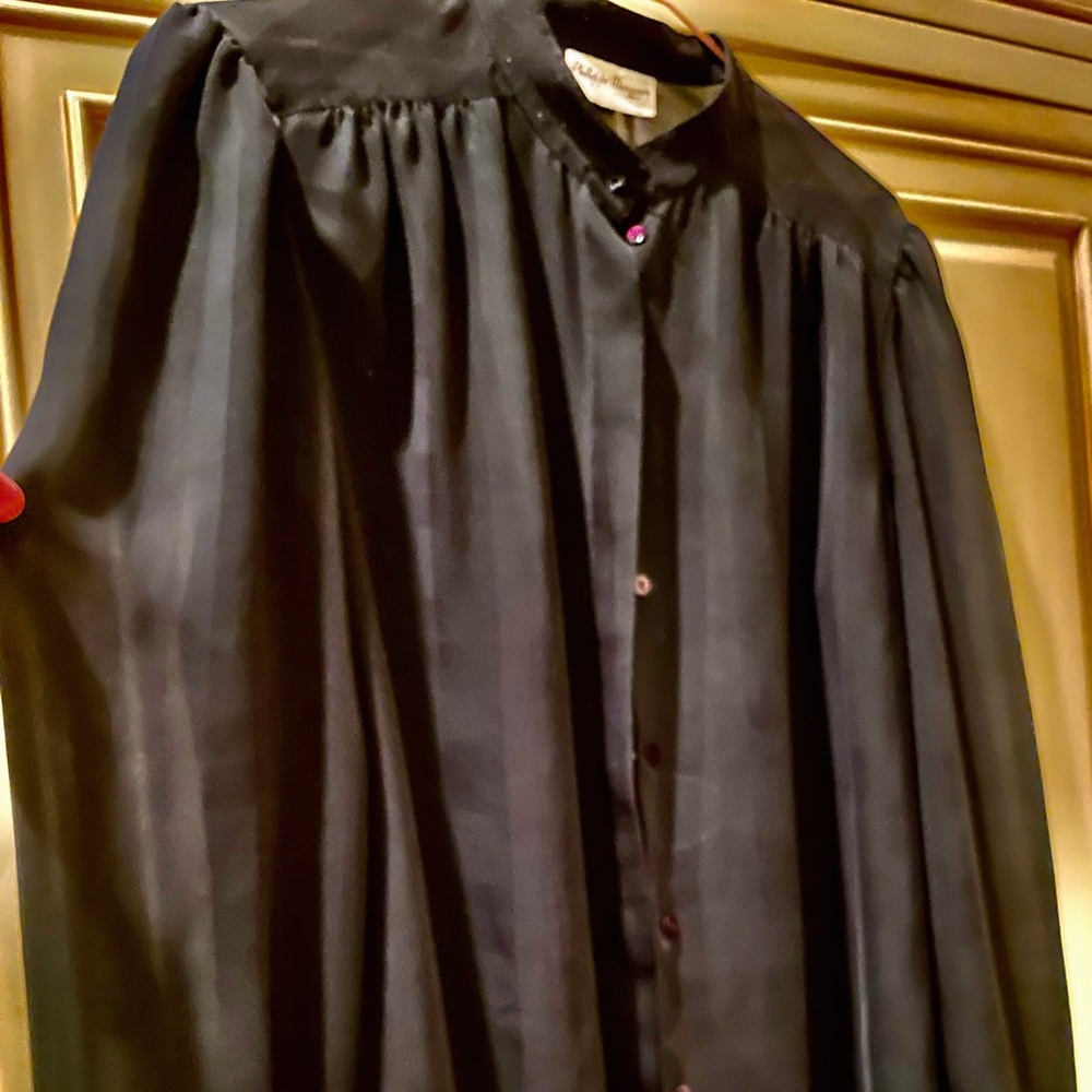 Sheer black blouse